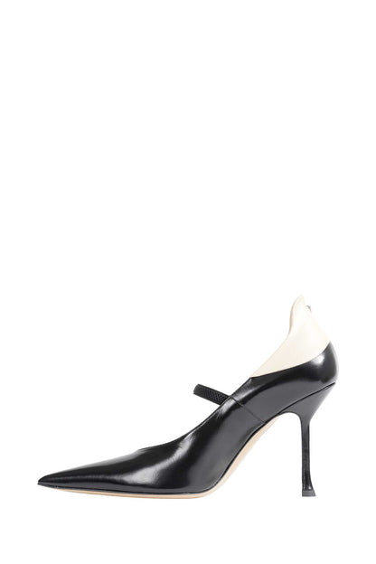 Nude Leather Court Shoes
