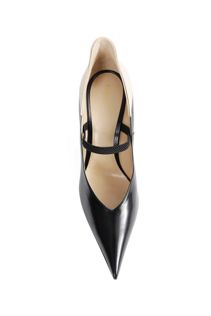 Nude Leather Court Shoes