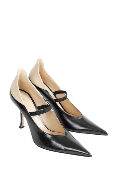 Nude Leather Court Shoes