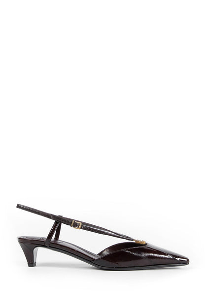 Fendi FFold Eel Leather Slingbacks