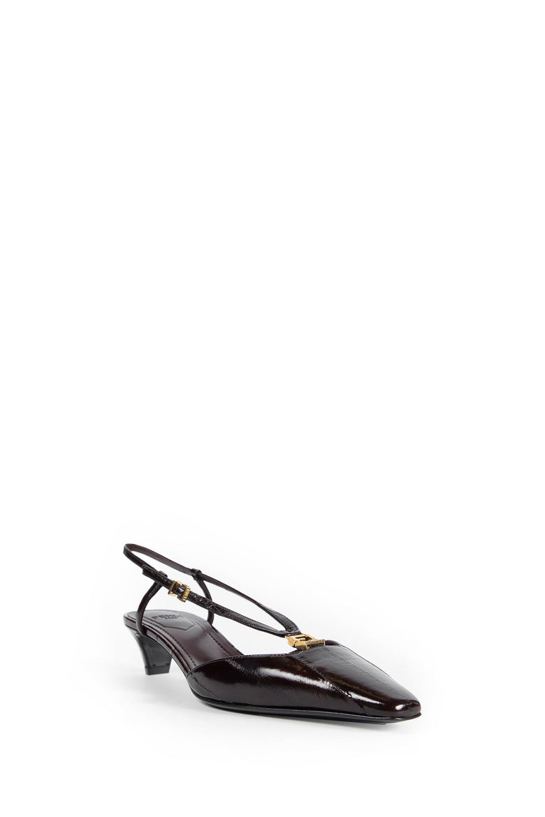 Fendi FFold Eel Leather Slingbacks