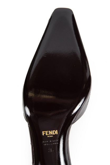 Fendi FFold Eel Leather Slingbacks