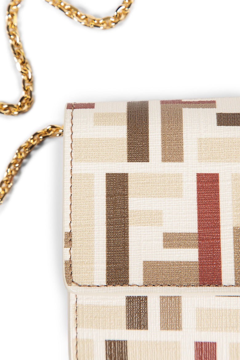 Fendi Roma FF Fabric Chain Wallet