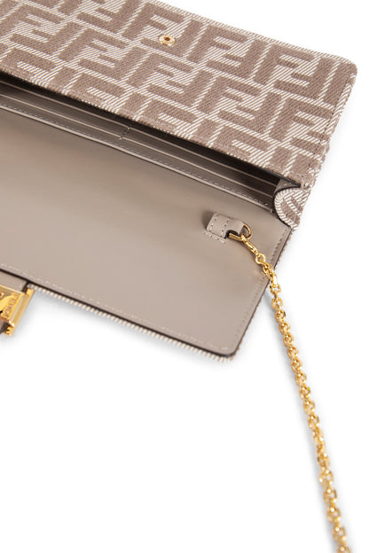 FENDI WOMAN BEIGE WALLETS & CARDHOLDERS