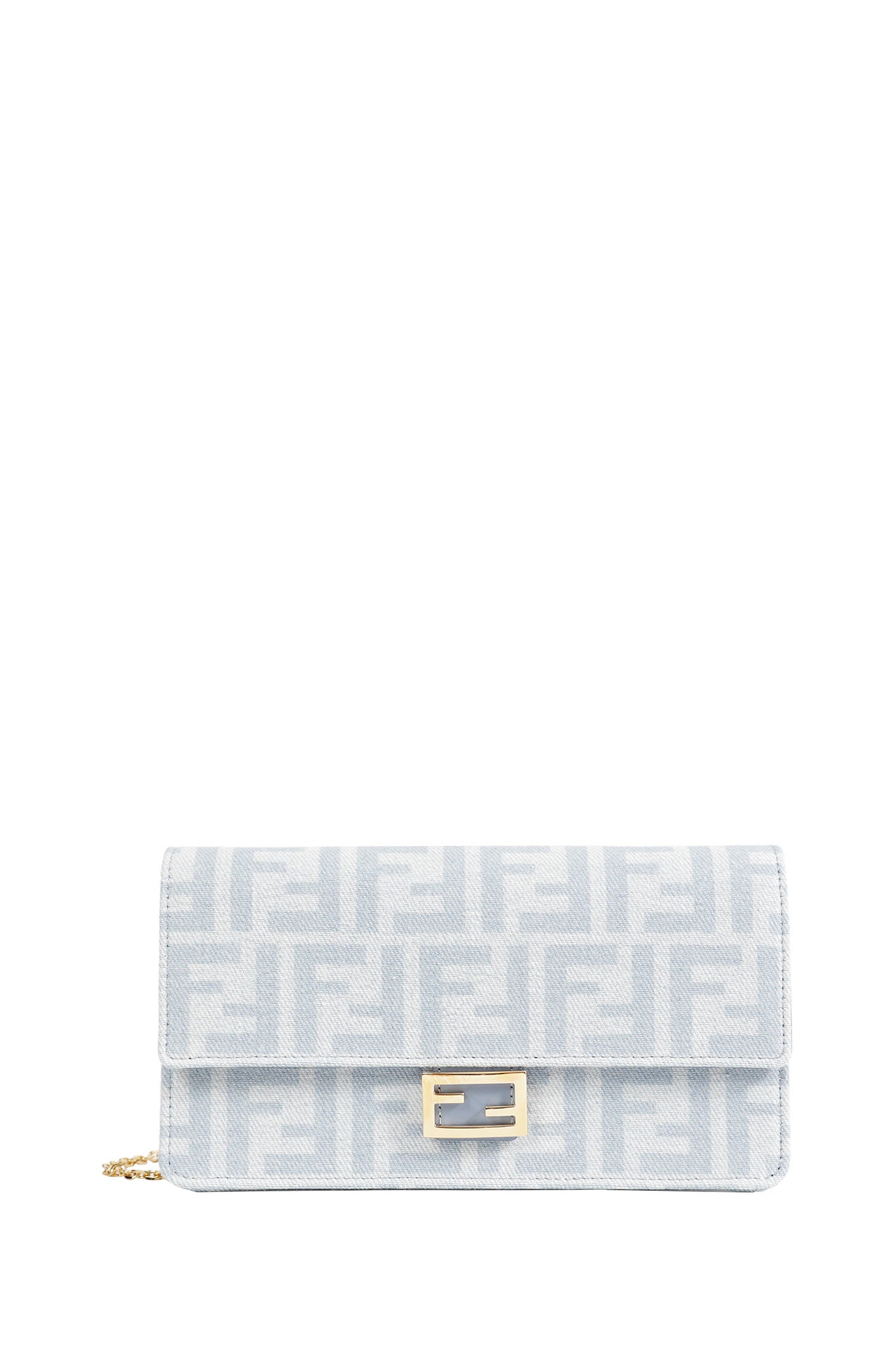 FF Denim Baguette On Chain Wallet