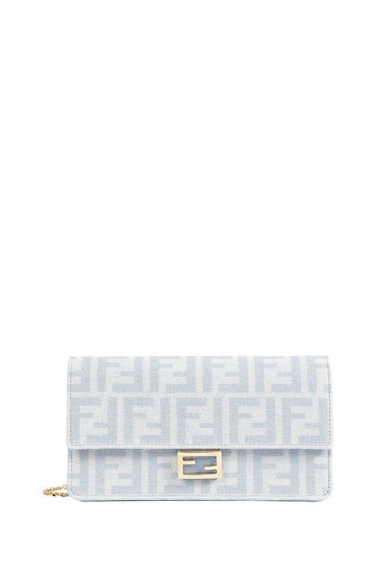 FF Denim Baguette On Chain Wallet