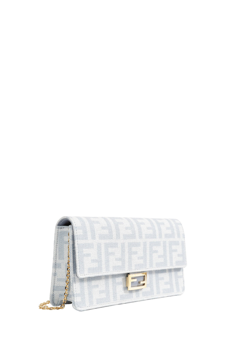 
              FENDI FF Denim Baguette On Chain Wallet woman
            