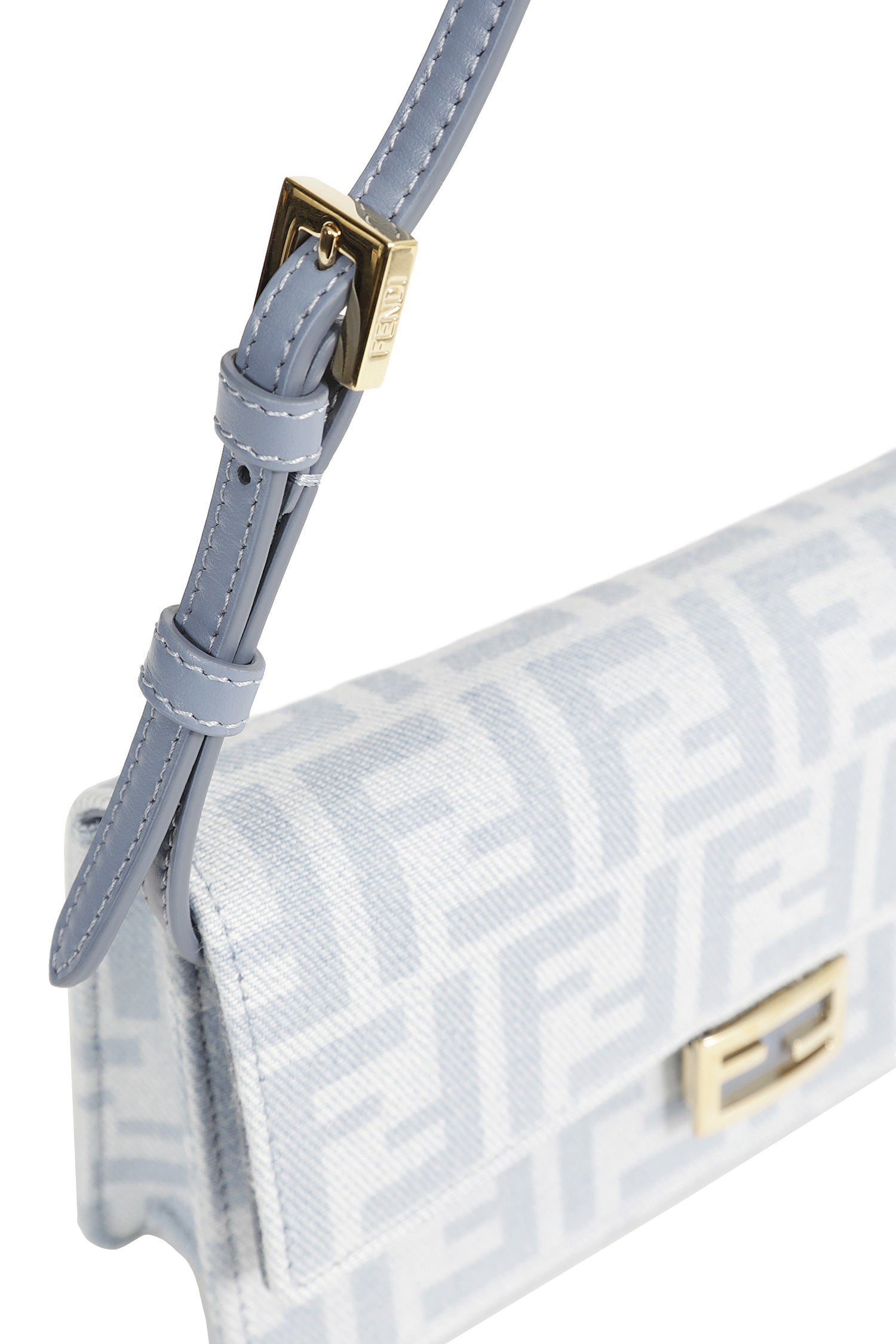 FF Denim Baguette On Chain Wallet