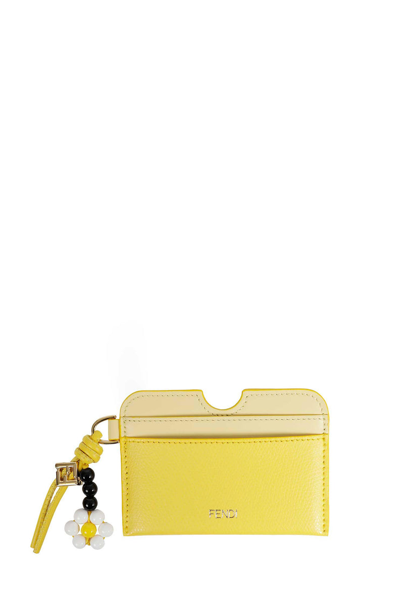 FENDI FF Diamonds Leather Card Holder woman