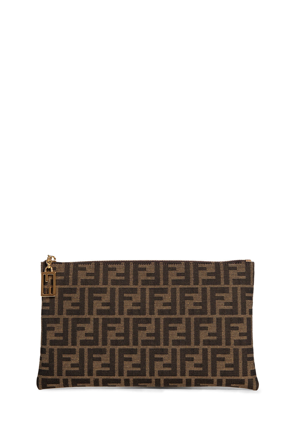 FENDI WOMAN BROWN CLUTCHES & POUCHES