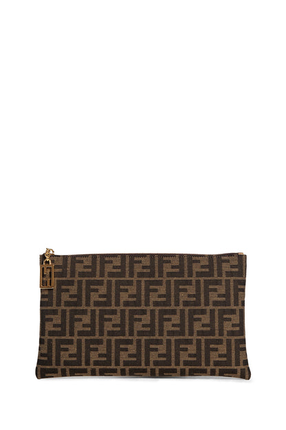 Antonioli FENDI WOMAN BROWN CLUTCHES & POUCHES