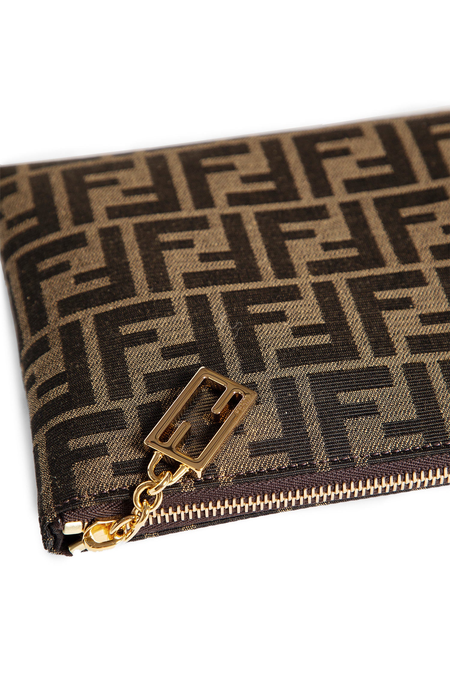 FENDI WOMAN BROWN CLUTCHES & POUCHES