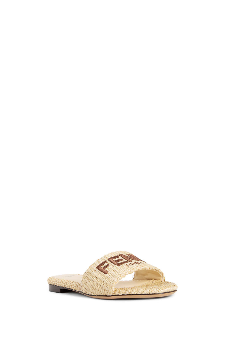 FENDI WOMAN BEIGE SANDALS & SLIDES