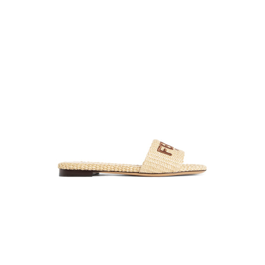 FENDI WOMAN BEIGE SANDALS & SLIDES