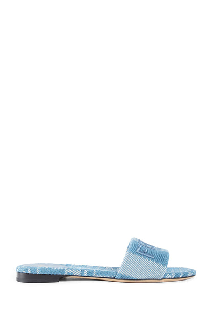 FENDI WOMAN BLUE SANDALS & SLIDES