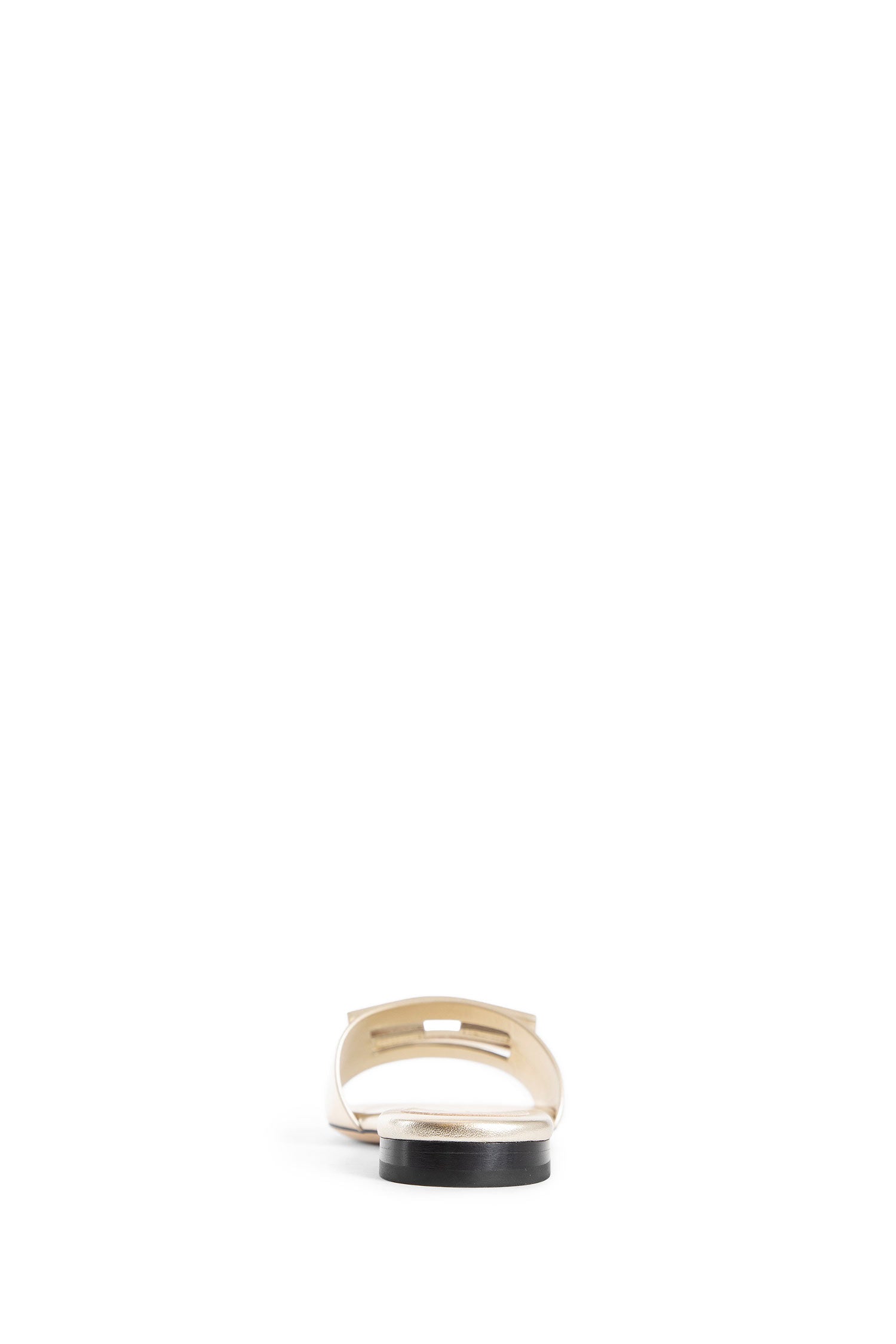 FENDI WOMAN GOLD SANDALS & SLIDES