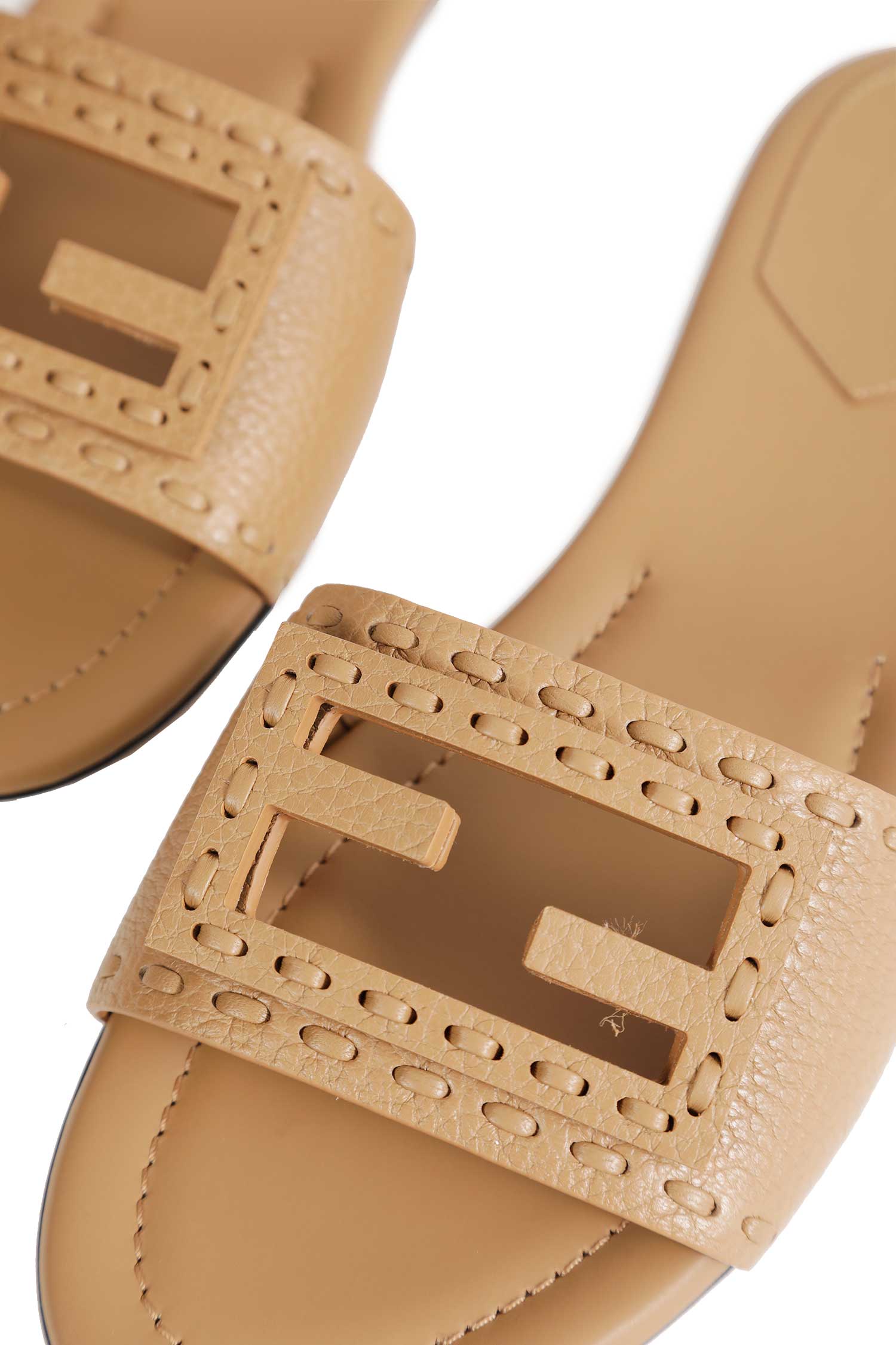 FENDI Leather Slides woman