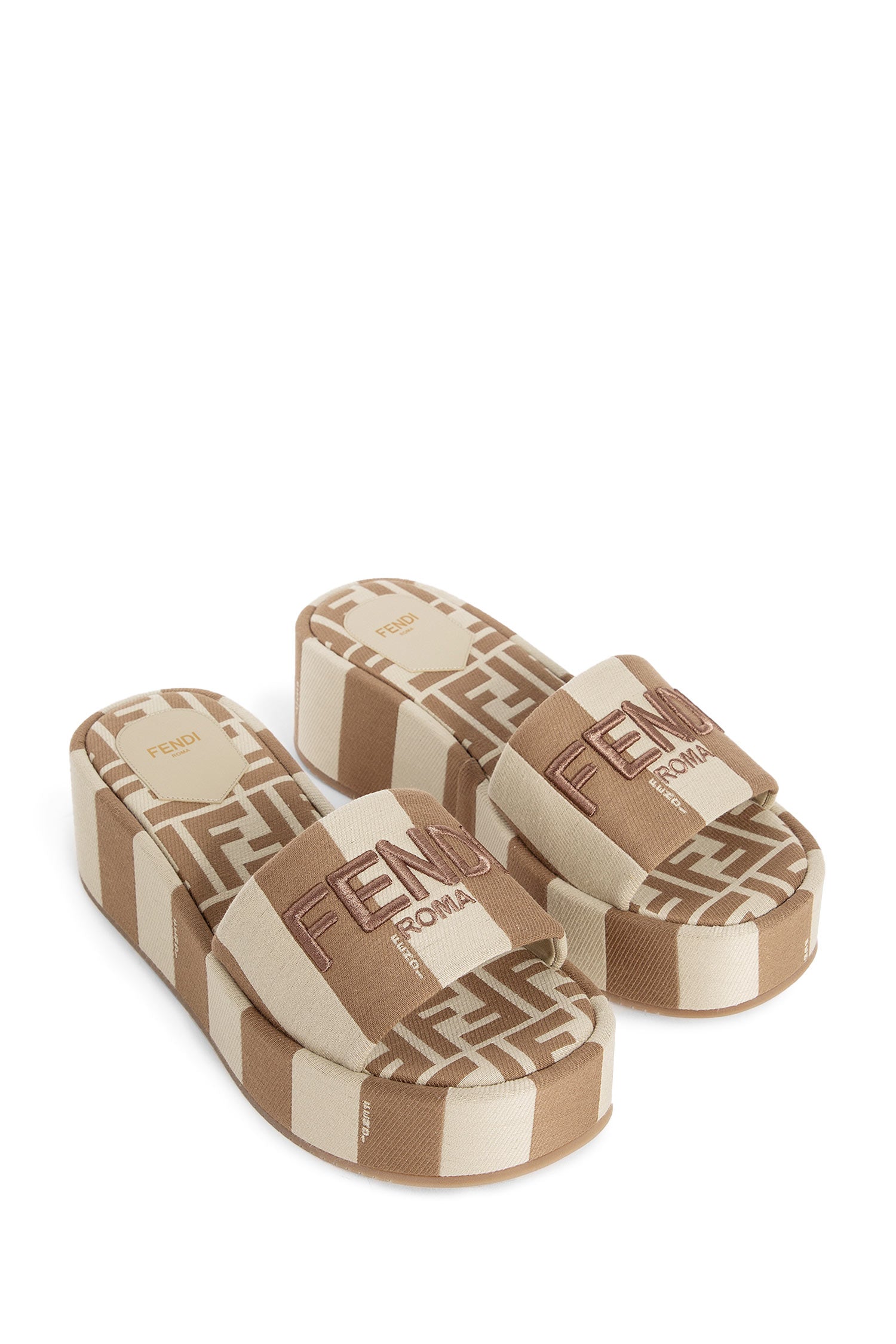 FENDI WOMAN BEIGE SANDALS & SLIDES