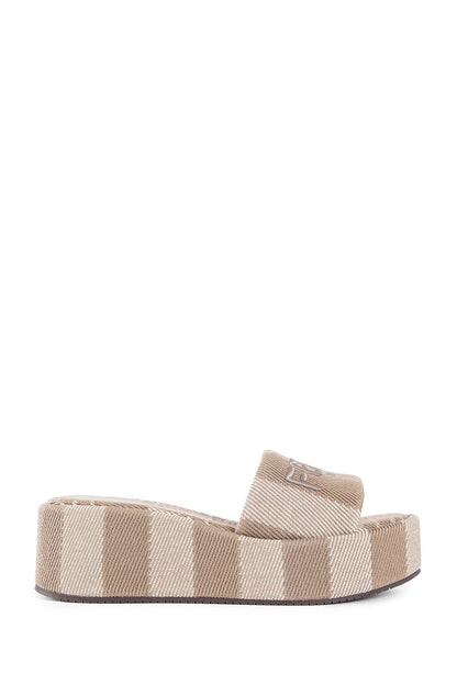 FENDI WOMAN BEIGE SANDALS & SLIDES