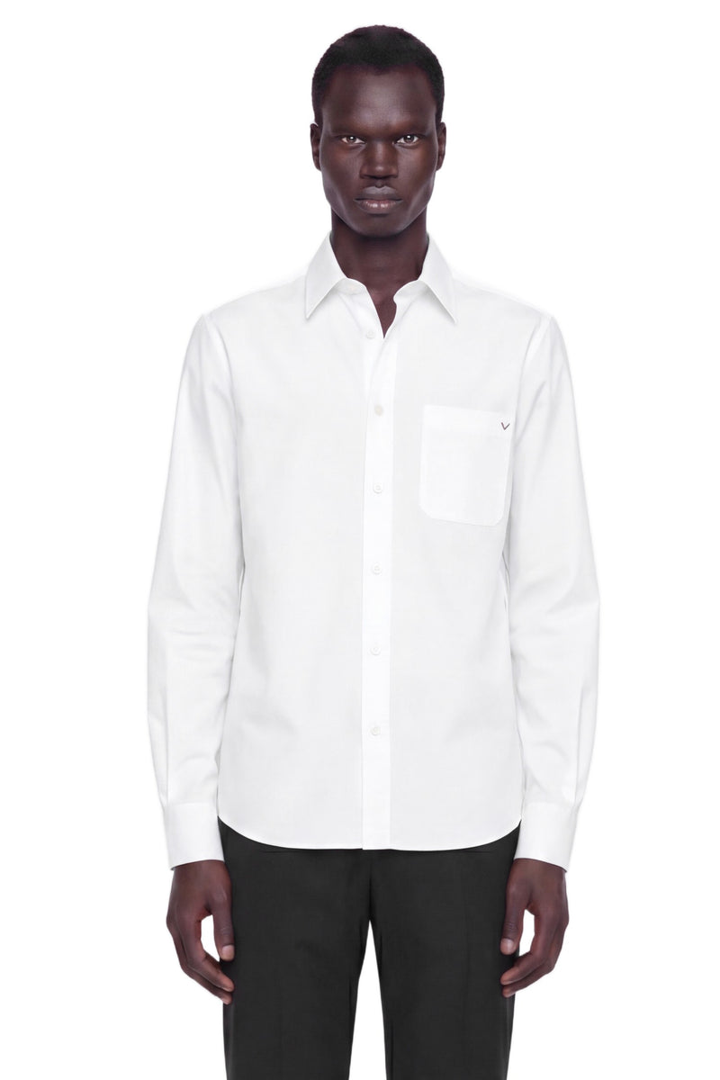 VALENTINO V Gold Pocket Shirt in Oxford Cotton man