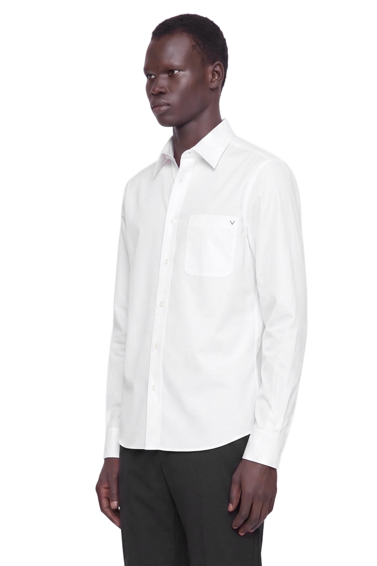 V Gold Pocket Shirt in Oxford Cotton