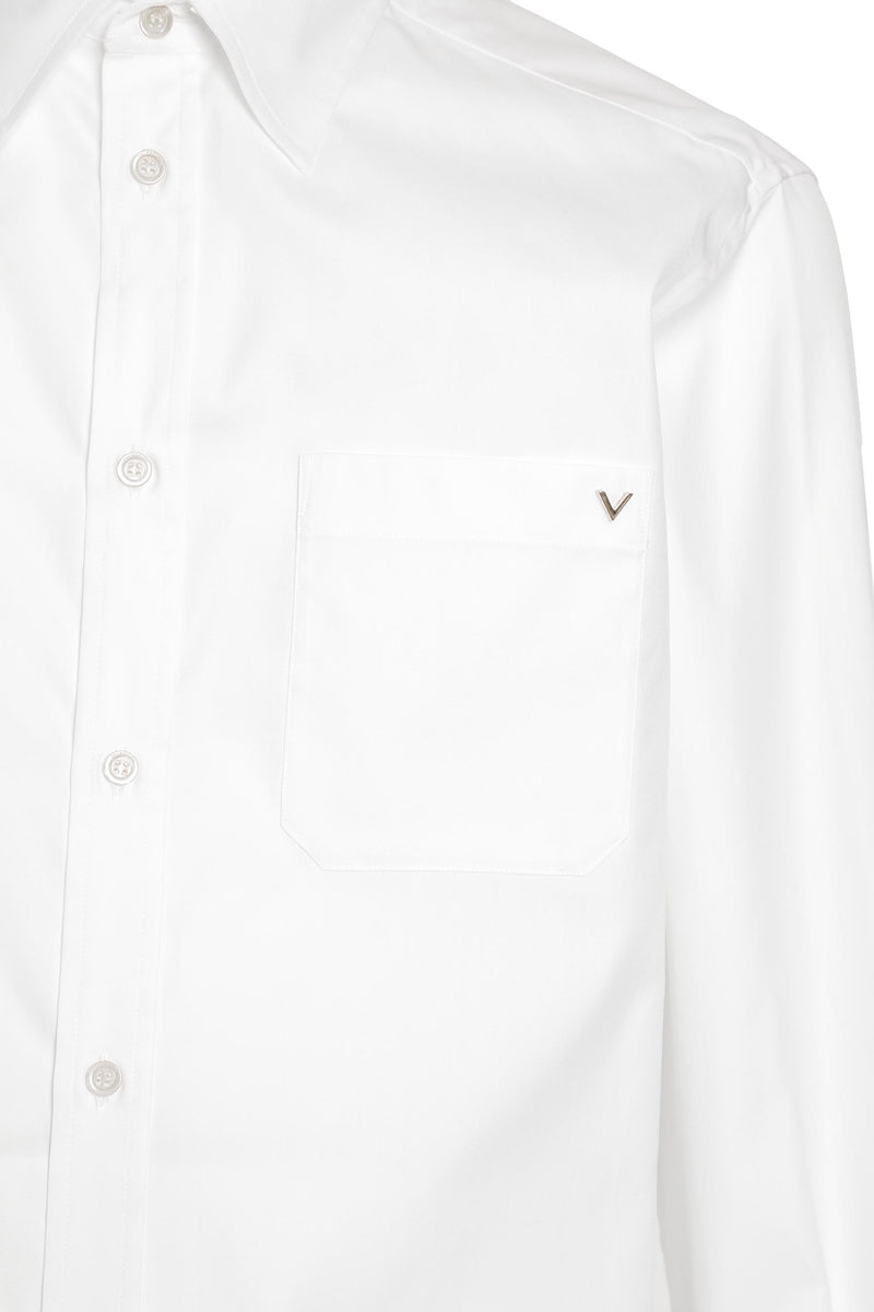 VALENTINO V Gold Pocket Shirt in Oxford Cotton man