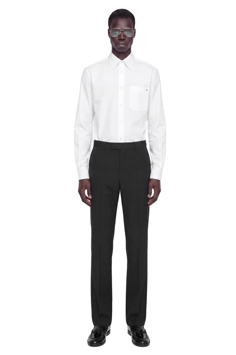 VALENTINO V Gold Pocket Shirt in Oxford Cotton man
