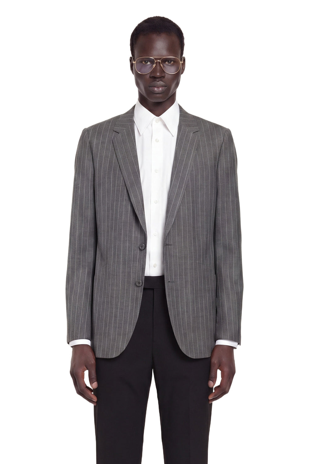 VALENTINO Single-Breasted Blazer in Pinstripe Wool man