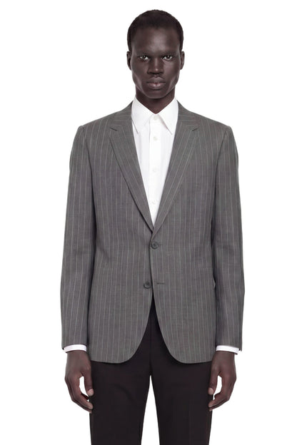 Single-Breasted Blazer in Pinstripe Wool