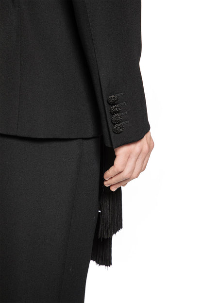 Double-Breasted Wool Blazer with Belt