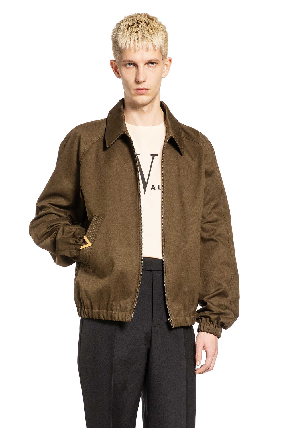 VALENTINO Nylon Cotton Harrington Jacket man
