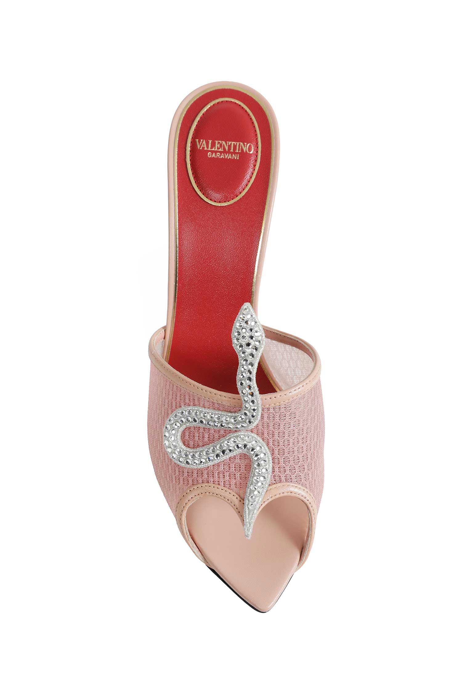 VALENTINO Coeur Vipère Mesh Slide Sandal woman