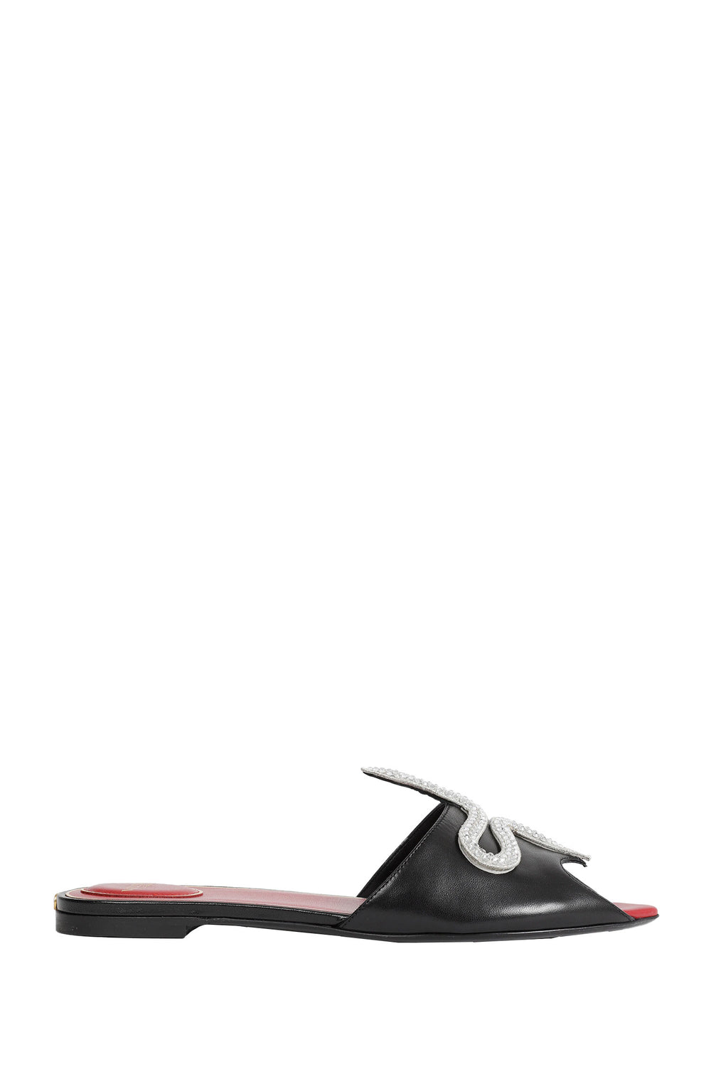 VALENTINO GARAVANI Coeur Vipère Leather Slides woman