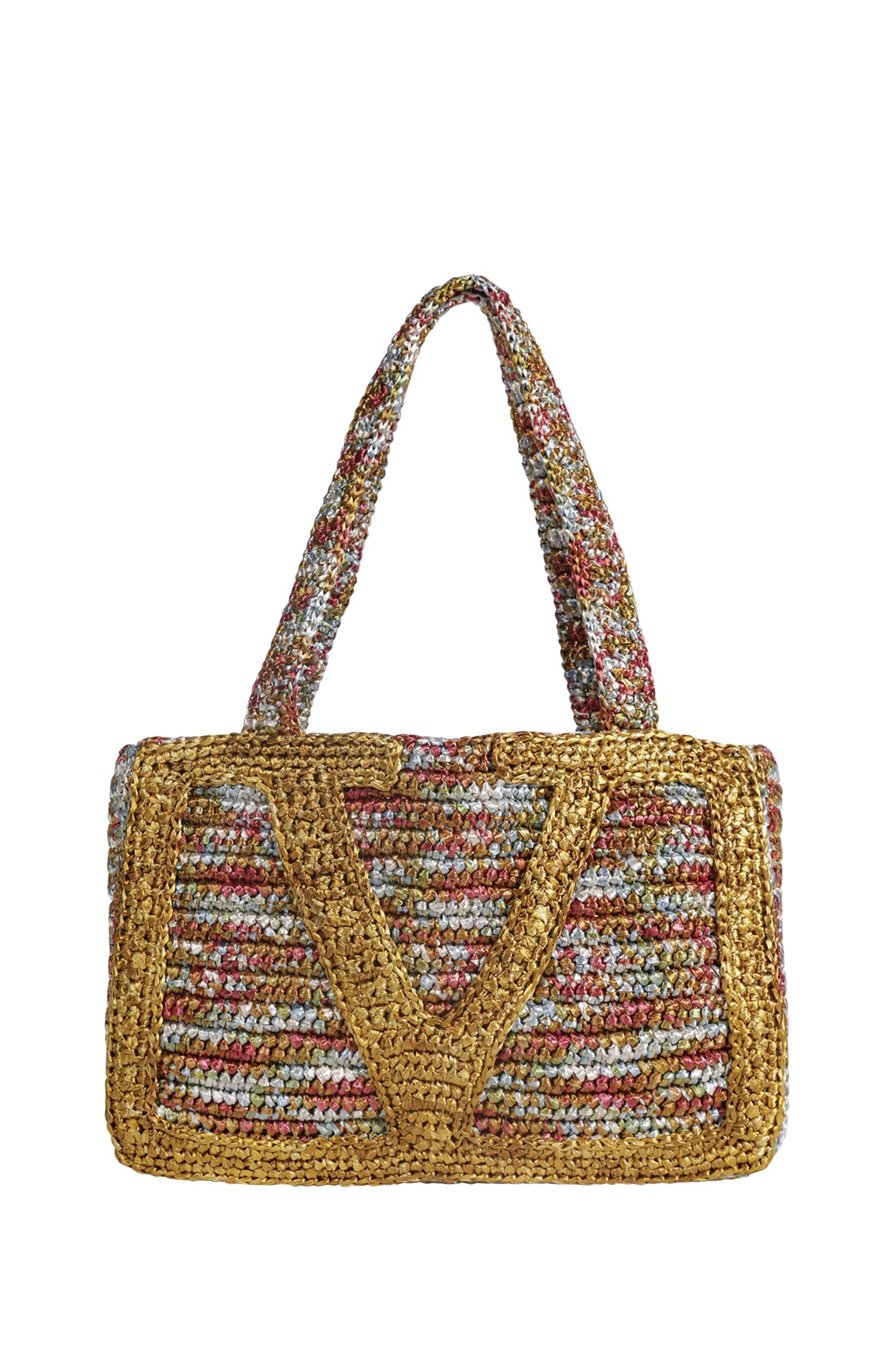 Valentino Borsa A Spalla In Vinile – Colore Arancione – Design Chic E Compatto – Dimensioni 20 X 11,5 X 6 Cm – Donna