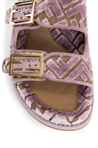 FENDI WOMAN PURPLE SANDALS & SLIDES