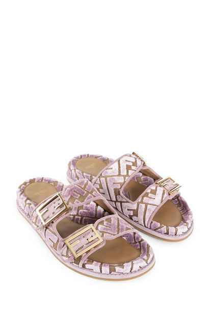 FENDI WOMAN PURPLE SANDALS & SLIDES