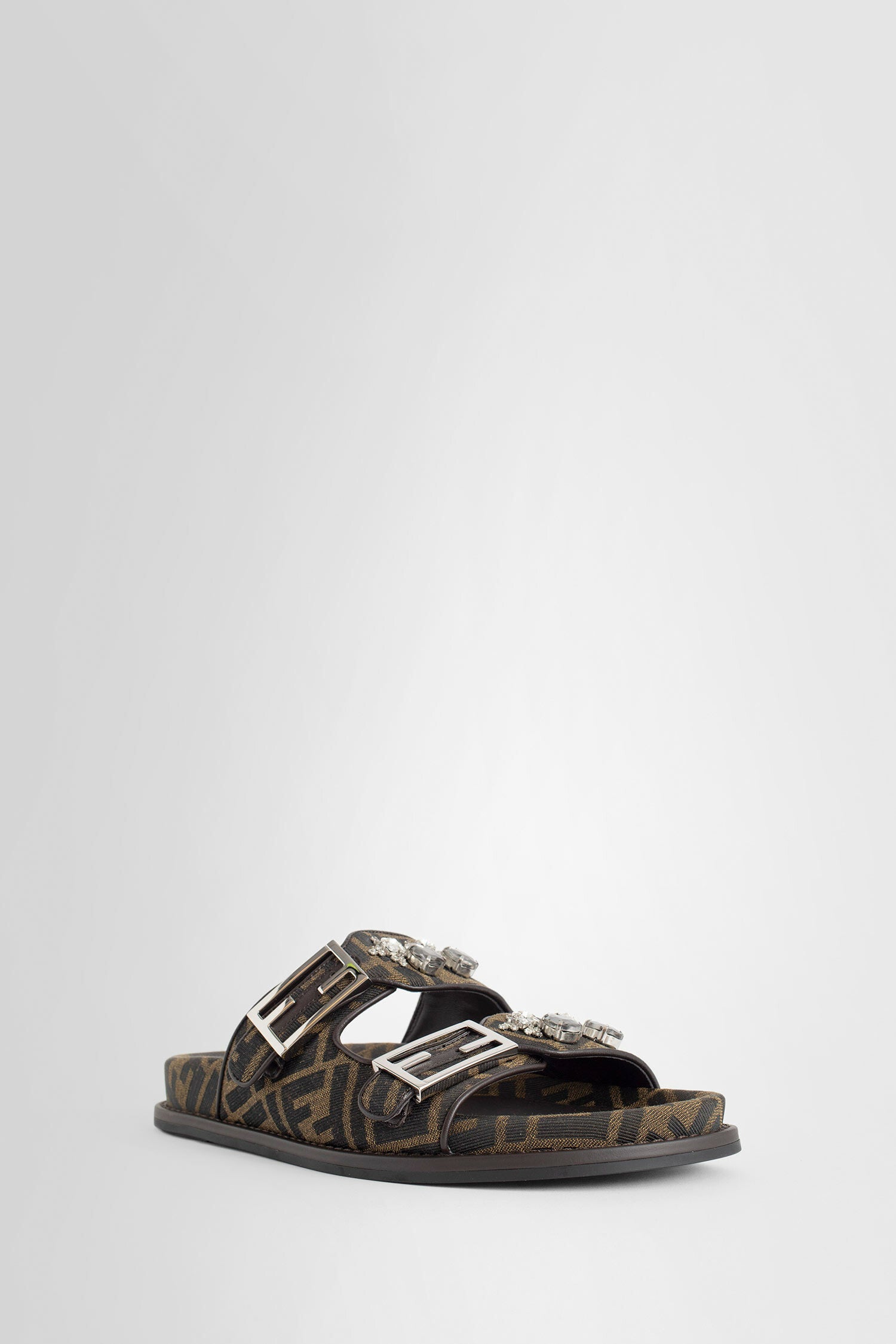 FENDI WOMAN BROWN SANDALS & SLIDES