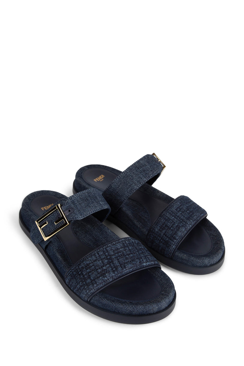 Fendi Feel Denim Slides