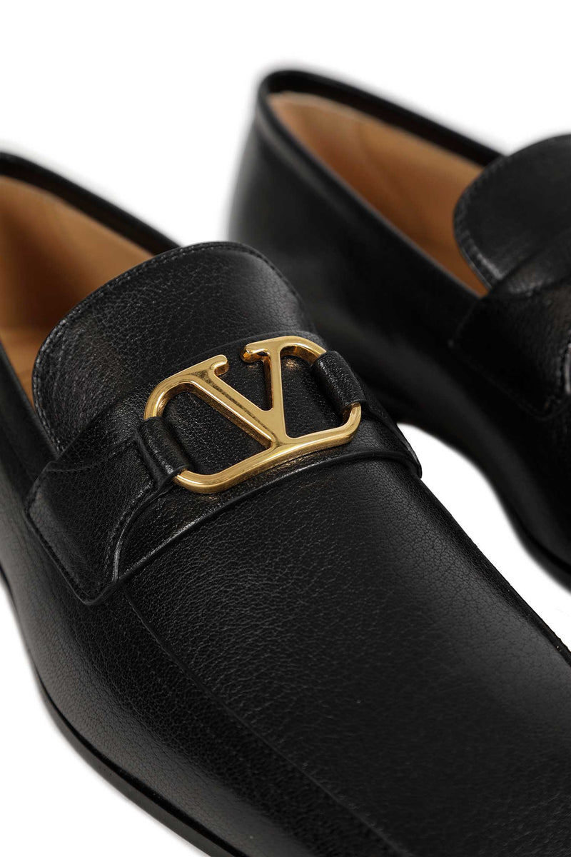 VALENTINO GARAVANI Leather Vlogo Loafers man