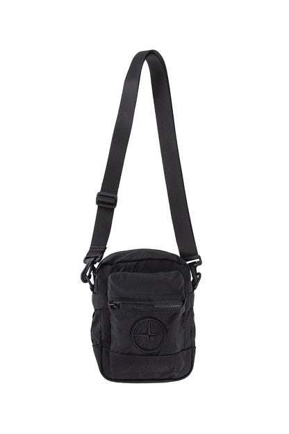 STONE ISLAND MAN BLACK CROSSBODY BAGS