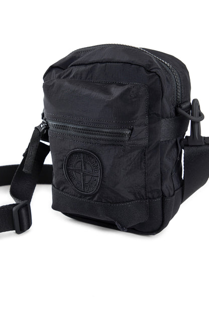 STONE ISLAND MAN BLACK CROSSBODY BAGS