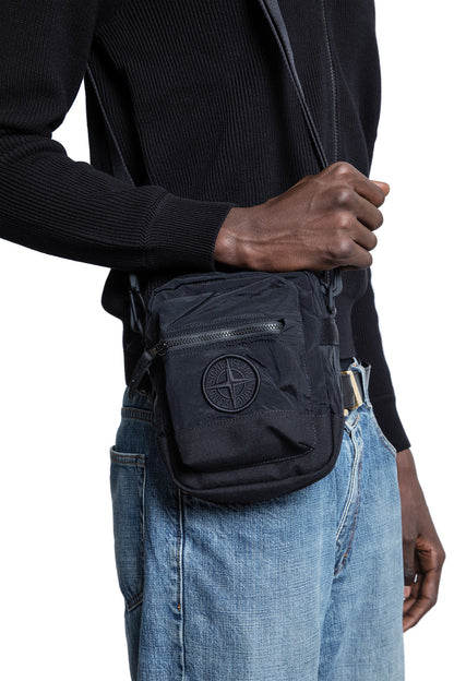 STONE ISLAND MAN BLACK CROSSBODY BAGS