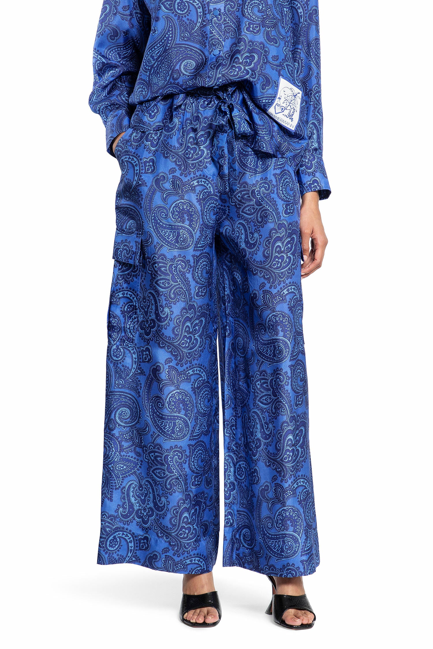 ZIMMERMANN WOMAN BLUE TROUSERS