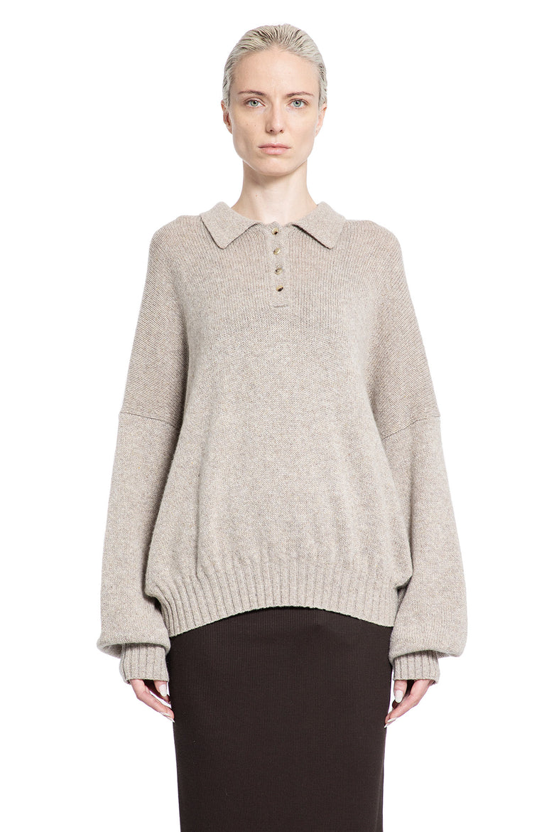 KHAITE WOMAN BEIGE KNITWEAR