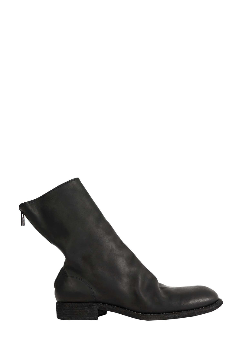 Zipped Leather Ankle Boots
