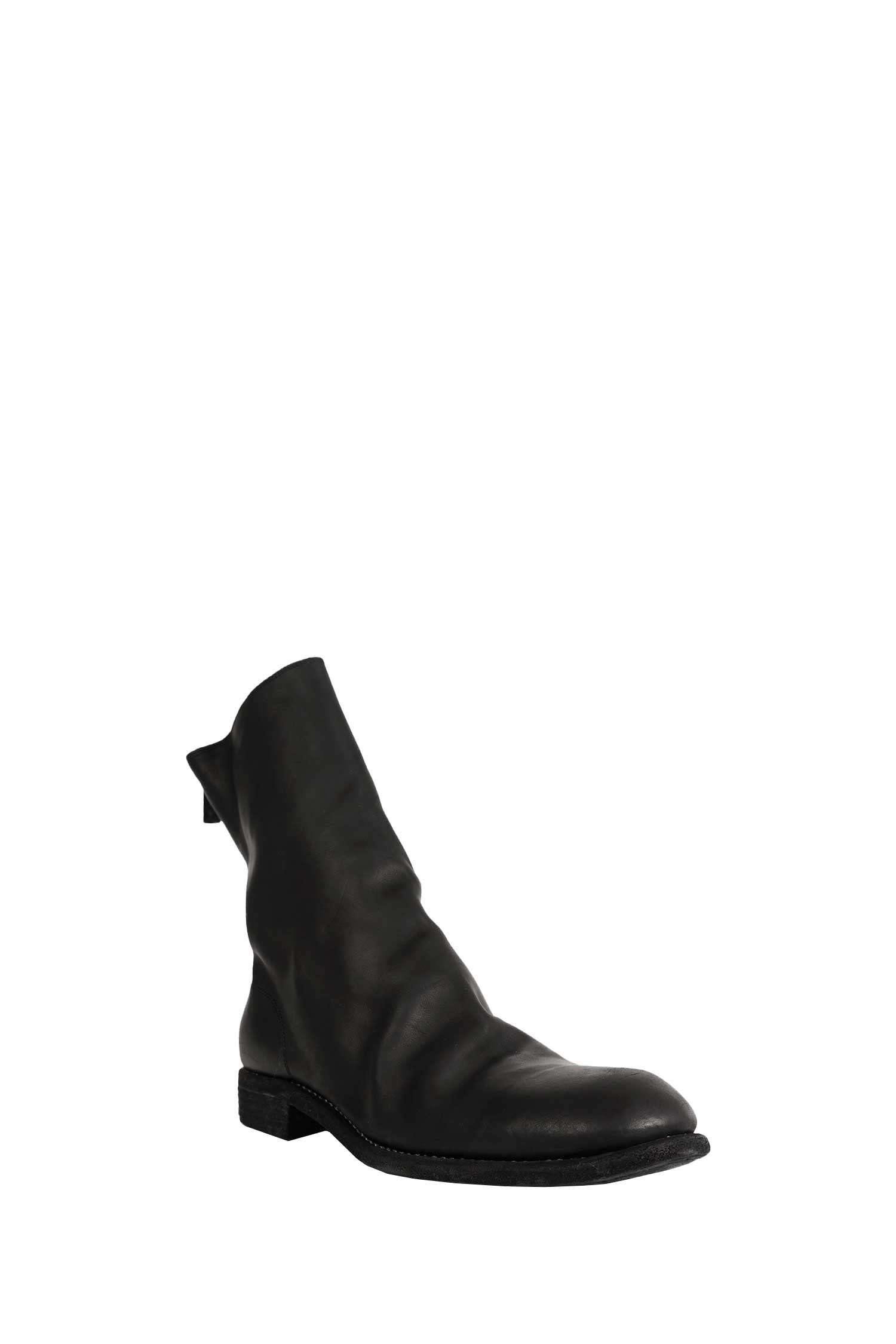 Zipped Leather Ankle Boots