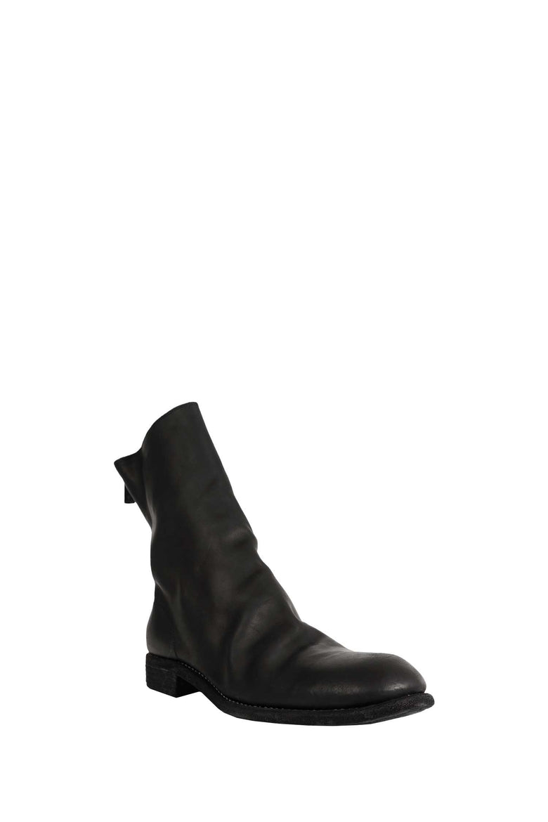 Zipped Leather Ankle Boots