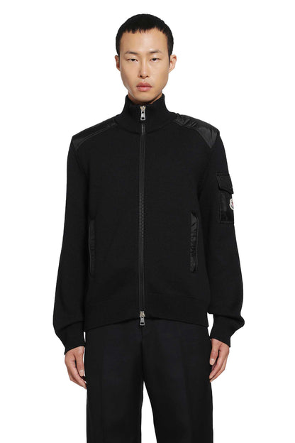 Padded Wool Zip-Up Cardigan