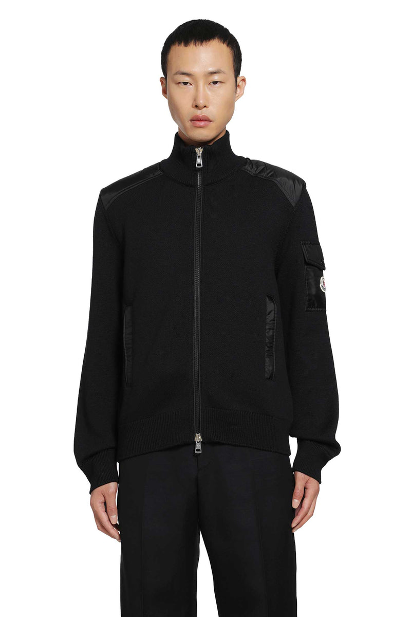 MONCLER Padded Wool Zip-Up Cardigan man