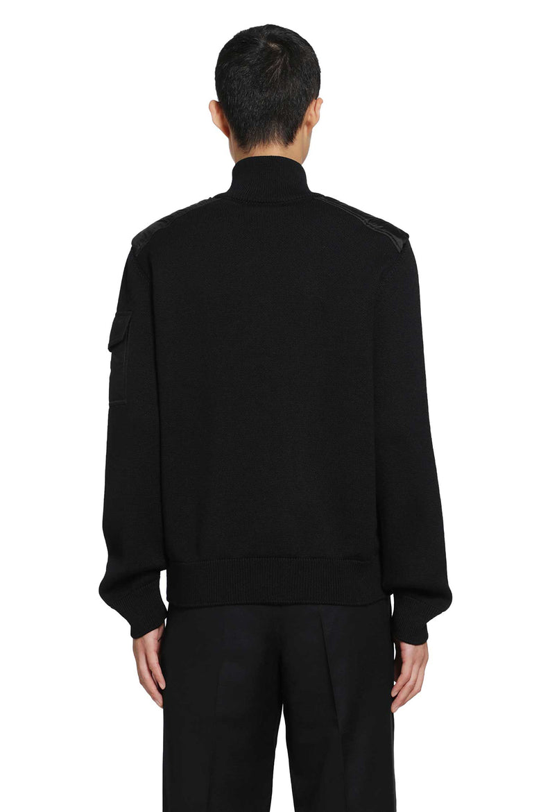MONCLER Padded Wool Zip-Up Cardigan man